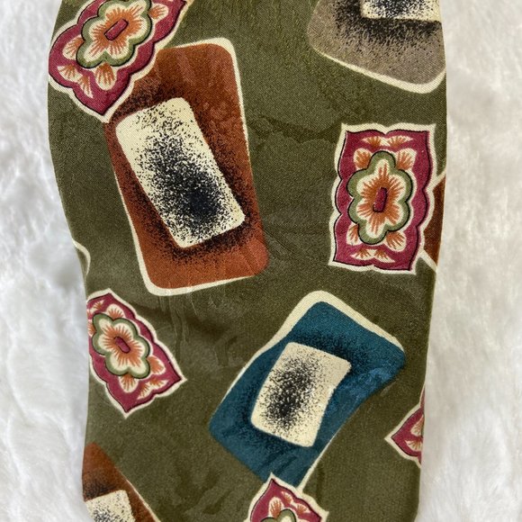 Vintage Boston Traders Abstract Floral Retro Business Casual Wedding Formal - Picture 4 of 5